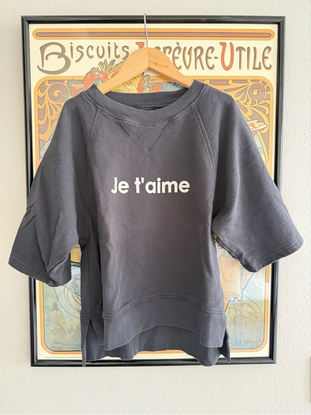 Madewell Women’s Je t'aime Short-Sleeve Sweatshirt, XS